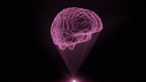 Gehirn-Hologramm,-Holographischer-Projektionsprojektor,-Sci-Fi-Doktor-Technologie,-Schleife-4k